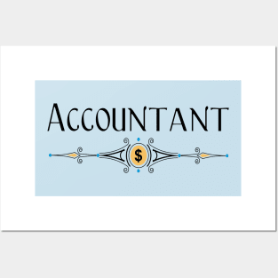 Accountant Decorative Line Posters and Art